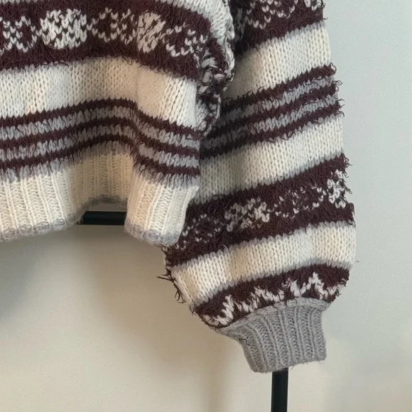 Free People Check Me Out Pullover Cropped Turtleneck Sweater - Picture 4 of 8